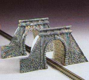 Kibri 36900 - Z Tunnel portals with tube, single track, 2 pieces