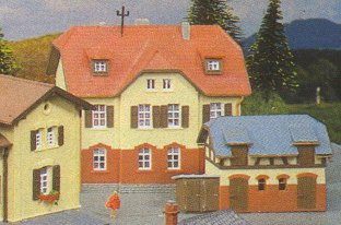 Kibri 37112 - N Railwayman´s house with annexe incl.house illumination starter set, functional kit