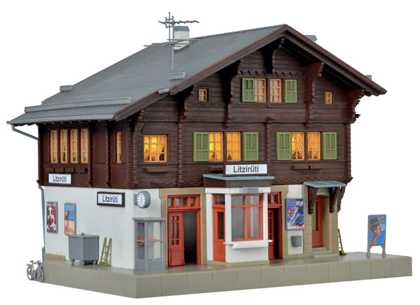 Kibri 39497 - H0 Station Litzirüti incl. house illuminationstarter set