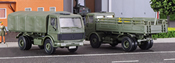H0 Military Truck MB 1017/1017A flatbed truck,2 pieces