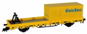 H0 Buffer waggon with support for ballastcollector MFS 100 and container GleisBau