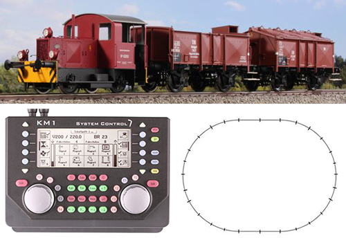 KM1 100003 - Starter set with Class Kö1 Diesel Locomotive, track, cars and digital system 