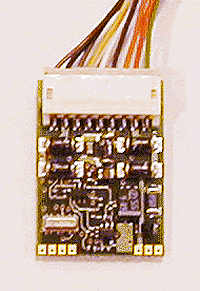 lenz 10410 - Gold Mini-W  0.5 amp Advanced Decoder with silent back EMF, RailCom,  2 function outputs, USP capabl