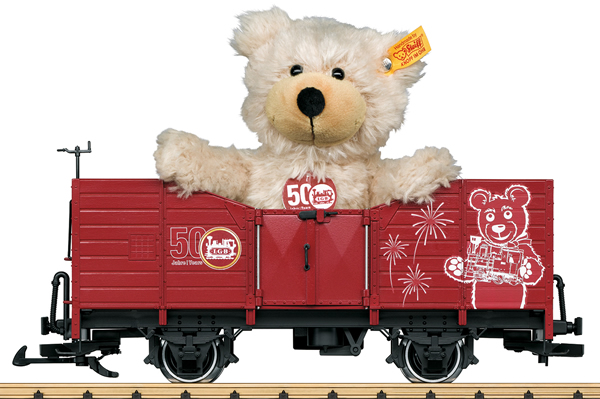 LGB 42229 - Open freight car with load Steiff-Teddy