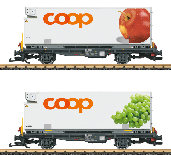 LGB 45887 - 2pc COOP Container Car-Set