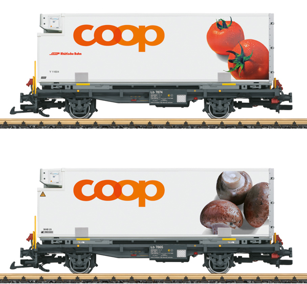 LGB 45888 - 2pc COOP Container Car-Set