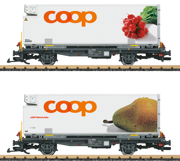 LGB 45889 - 2pc COOP Container Car-Set