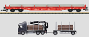 German Stake Car Set with Semi Truck of the DB AG