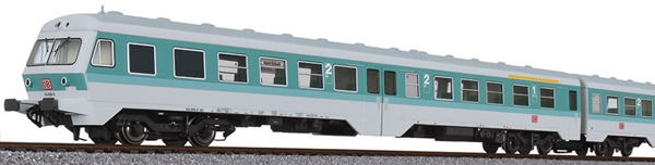 Liliput 133157 - German 3pc RailCar Set DMU BR 614 of the DB AG - Turquoise / Gray