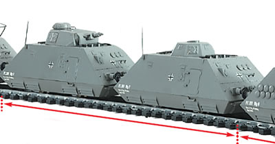 Liliput 136503 - Armoured Reconaissance Train Set 4 without Drive, Ep.II