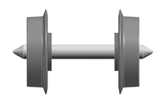 Liliput 949300 - Disk Wheel Set 7.5mm NEM 311  2pcs/Bag