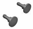 Liliput 969881 - Plunger Buffer Set Black Round 2xplane 2xconvex