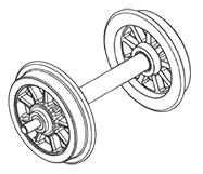 Liliput 999304 - Metal Wheel Set Spoked Wheels