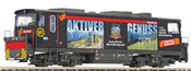 Diesel Locomotive D15 Black Beauty of the Zillertalbahn, advertising of the Zillertal tourism