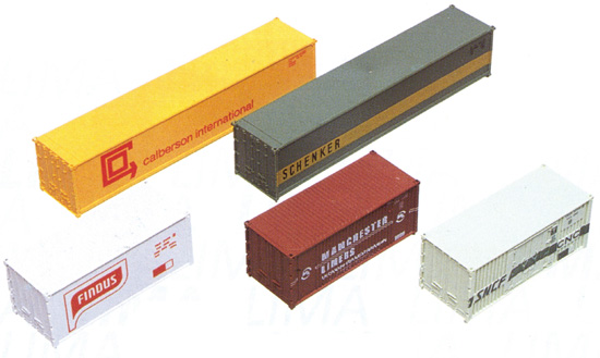 Lima 8002 - 5-unit set containers, 2 x 40ft, 3 x 20ft