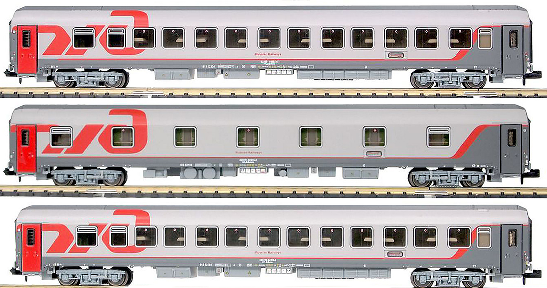 LS Models 78028 - 3pc Passenger Coach Set of the RZD