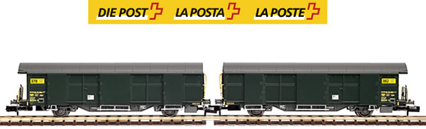 Mabar M-86503 - 2pc SBB Post Wagon Set green-new logo