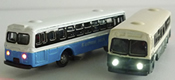 2 bus with lights (metal)