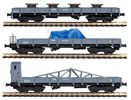3pc Flat Car Set with load