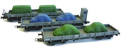 3pc Flat Car Set with load