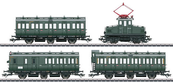 Marklin 26195 - German Electric Locomotive E 69 with 3 Prussian Compartment Car of the DB (Sound Decoder)