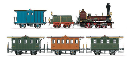 Marklin 26472 - Dgtl SNB Aare Historic Passenger Train Set