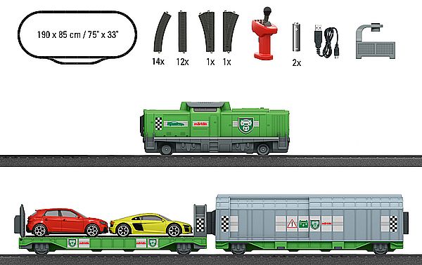 Marklin 29347 - Märklin my world - Auto Transport Starter Set for Children Ages 3