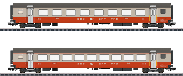 Marklin 42191 - Swiss 2pc Express Passenger Car Set (SBB/CFF/FFS)