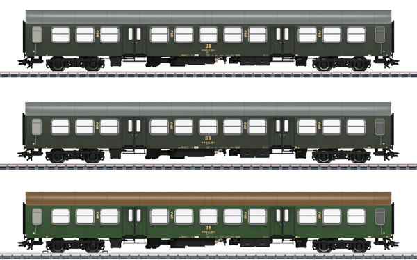 Marklin 42580 - 3pc Halberstadt Center Entry Car Passenger Car Set