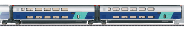 Marklin 43433 - Add-On Car Set 2 for the TGV Euroduplex