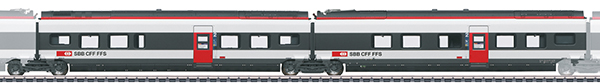 Marklin 43451 - Swiss Add-On Car Set 1 for the Class RABe 501 022 Giruno