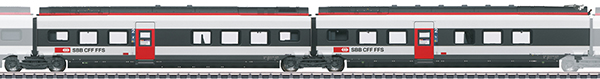 Marklin 43452 - Swiss Add-On Car Set 2 for the Class RABe 501 022 Giruno
