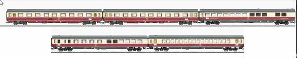 Marklin 43856 - German TEE Parsifal 5 Car Passenger Set (2017 Insider Club Model)