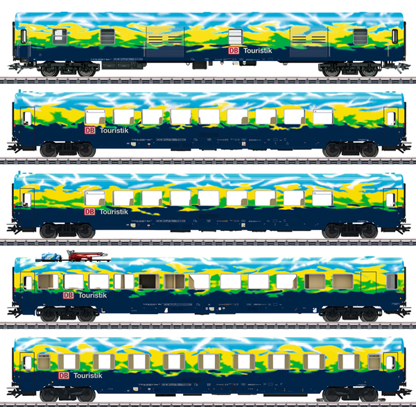 Marklin 43879 - German Touristik Passenger Car Set of the DB (Exclusive MHI Model)