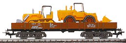 Marklin 4474 - GONDOLA W/BULLDOZER & LOADER