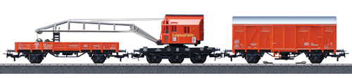 Marklin 44752 - German Fire Dept Recovery Crane Car Set  - Start up