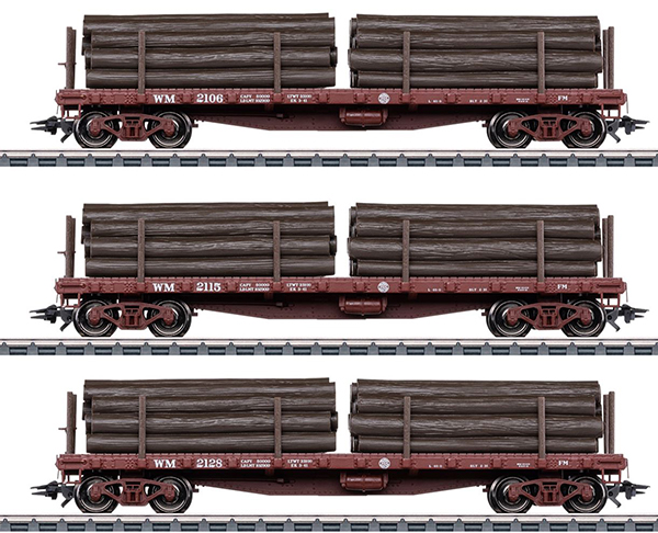 Marklin 45600 - Western Mayland Log Car Set to March Shay Locomotive  