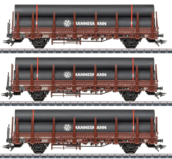 Marklin 46563 - 46563 Stake Car Set 1 Loaded with Steel Pipes