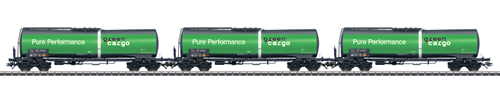 Marklin 46565 - 3pc Petroleum Oil GREEN CARGO Tank Car Set