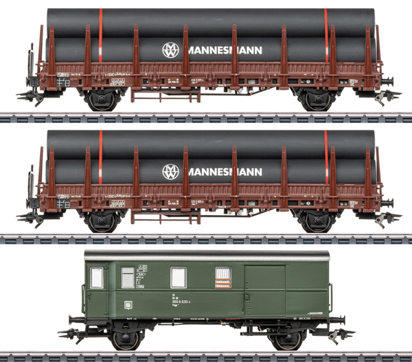 Marklin 46569 - 46569 Stake Car Set 2 Loaded with Steel Pipes