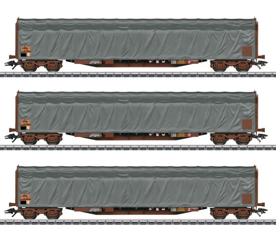 Marklin 47062 - Type Rils Sliding Tarp Car Set