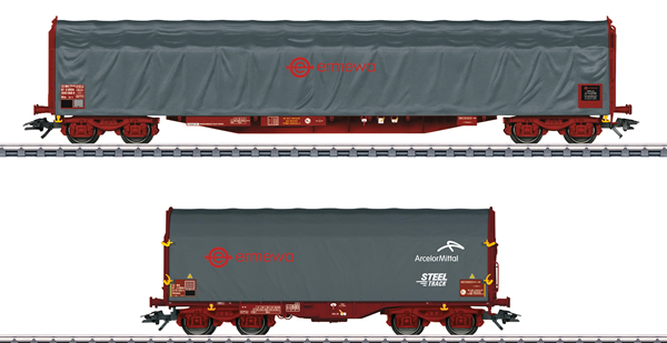 Marklin 47102 - Ermewa Sliding Tarp 2-Car Set, Era VI