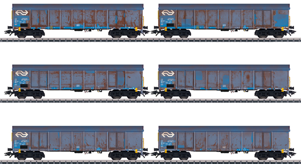 Marklin 47189 - Dutch Wood Chips Transport High Side Gondola Set of the NL