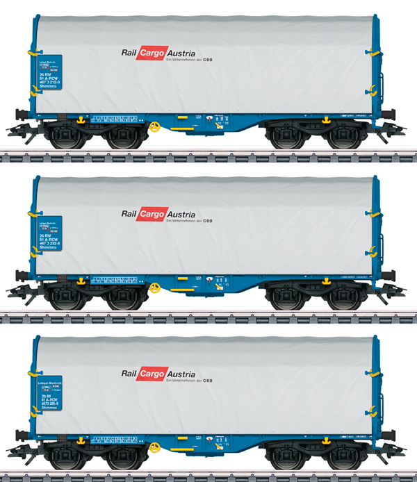 Marklin 47225 - Austrian Sliding Tarp 3-Car Set of the RCA