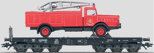 Marklin 48671 - (SALE) FLAT CAR W/FIRE TRUCK DB (EX) 04