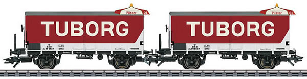 Marklin 48777 - 2pc Beer Car Set Tuborg Type ZB