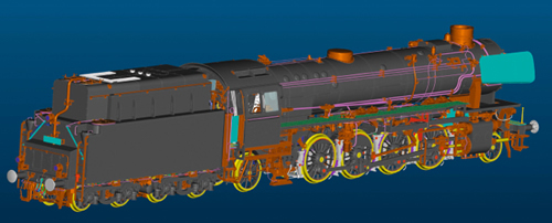 Marklin 55424 - German Steam Locomotive cl 042 w/Tender of the DB (Sound Decoder)