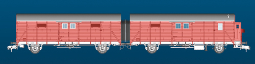 Marklin 58249 - 2pc German Freight Car Set Leig-Unit type Gllh 12 of the DB