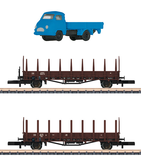 Marklin 82132 - DB Type Rmms 33 Stake 2-Car Set, Era III