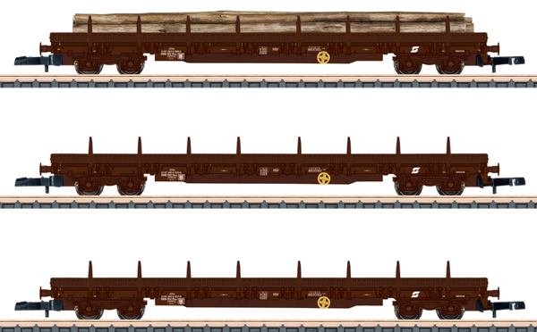 Marklin 86684 - Austrian ÖBB Stake Car Set